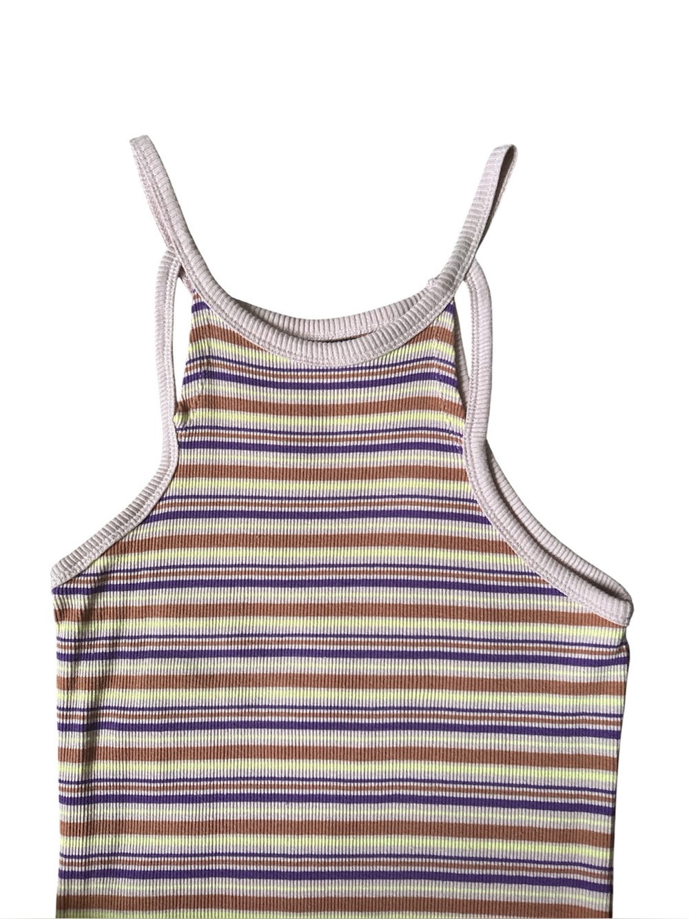 Tomboy Striped  Tank Dress in Cream - Picture 4 of 6